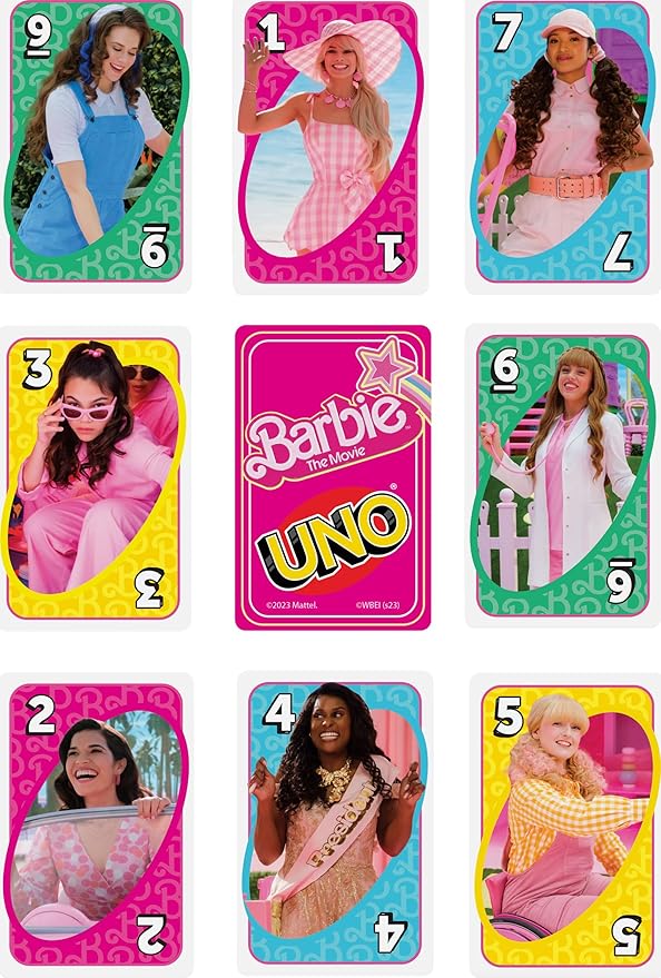 UNO Barbie The Movie Card Game - Perfect for Family Nights, Game Nights, Travel, Camping, and Parties