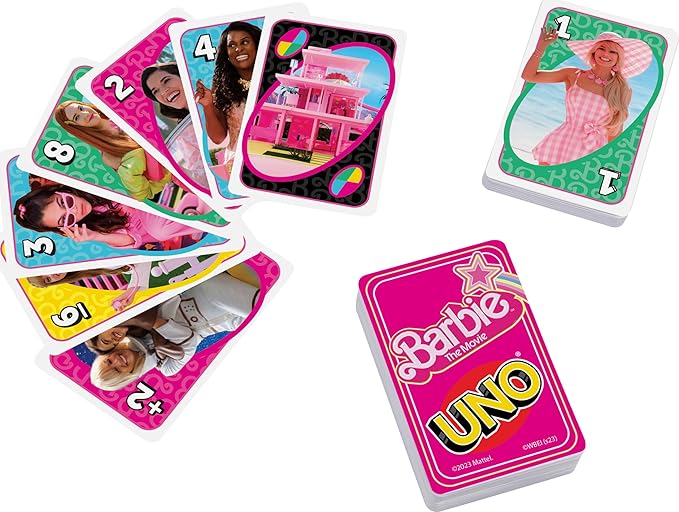 UNO Barbie The Movie Card Game - Perfect for Family Nights, Game Nights, Travel, Camping, and Parties