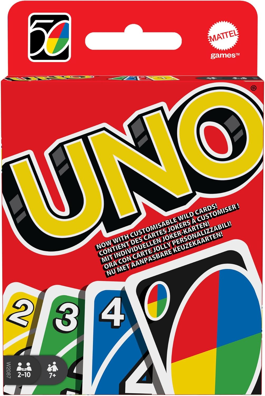 Mattel Games UNO, Classic Card Game for Kids and Adults for Family Game Night, 2 to 10 Players, Ages 7